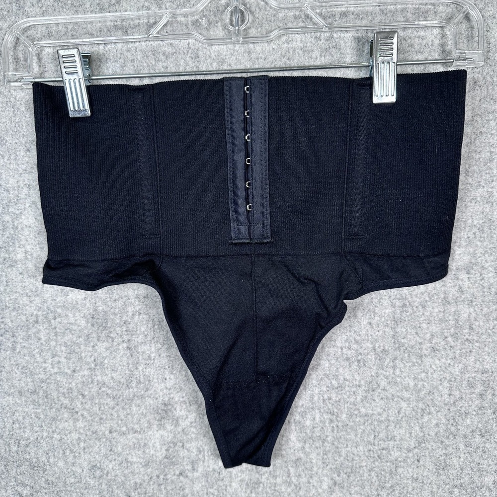 New Womens Corset Underwear Thong Black Hooks Stretch Large‎